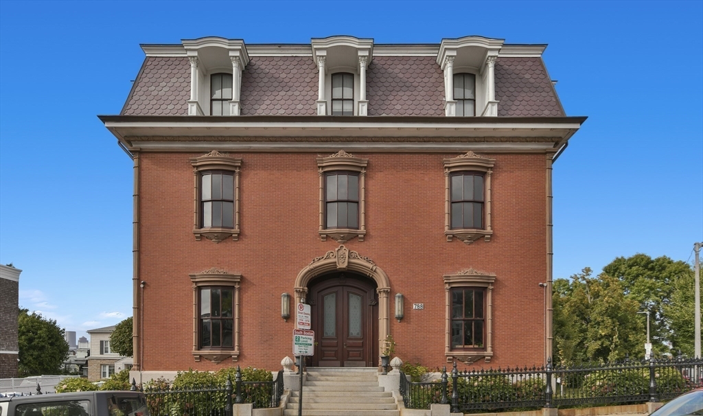 a front view of a house