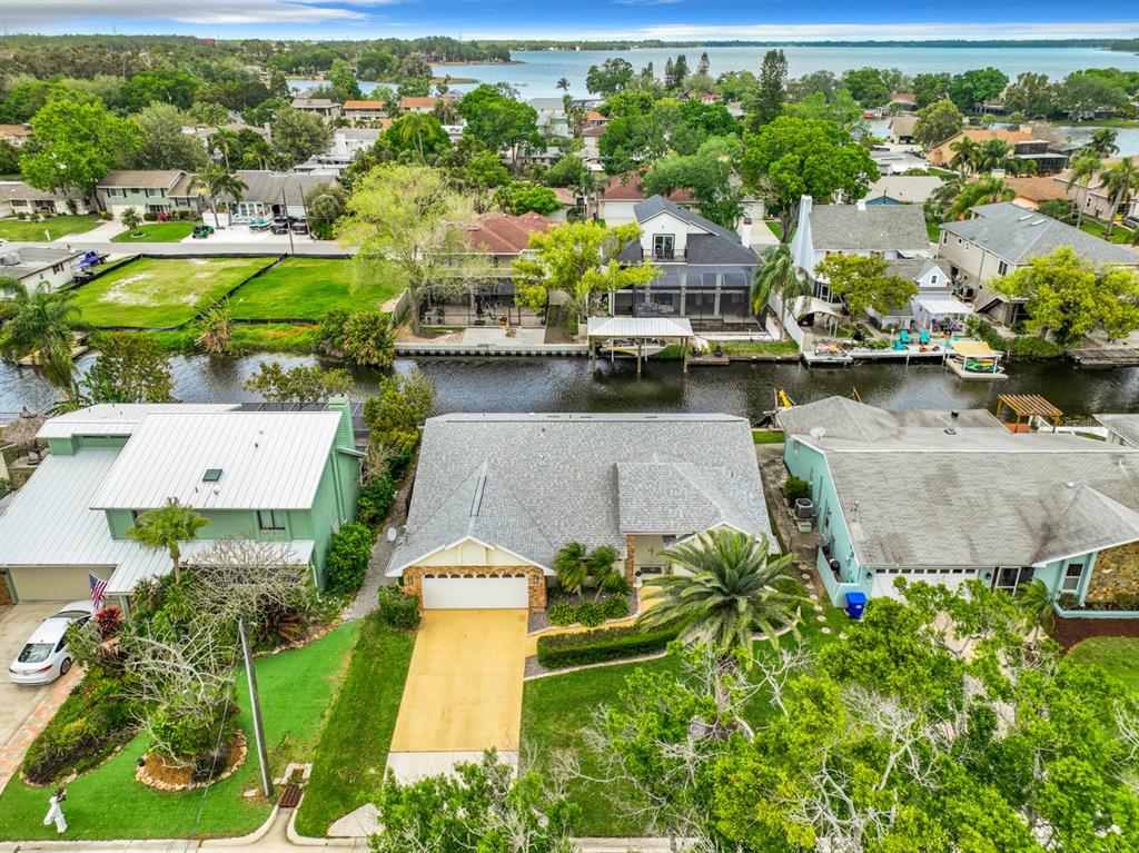 Aerial view of the home