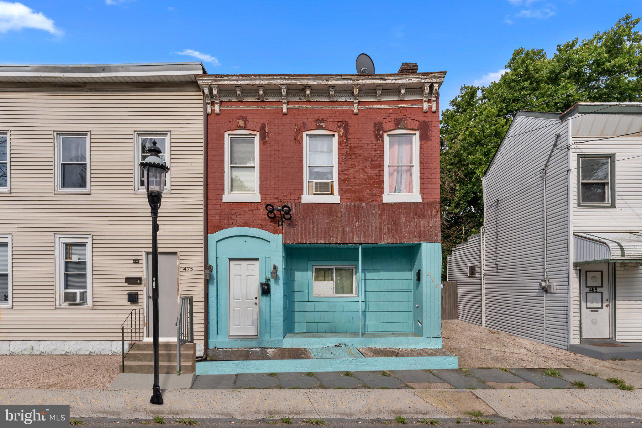 a front view of a house