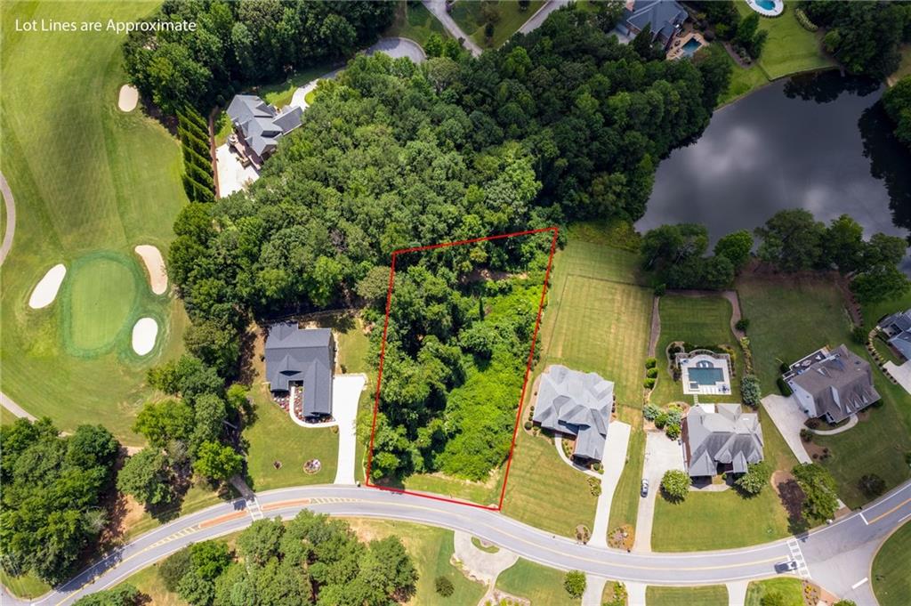 an aerial view of a house having outdoor space