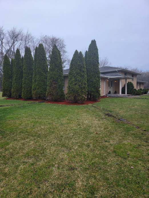 a view of a house with a yard