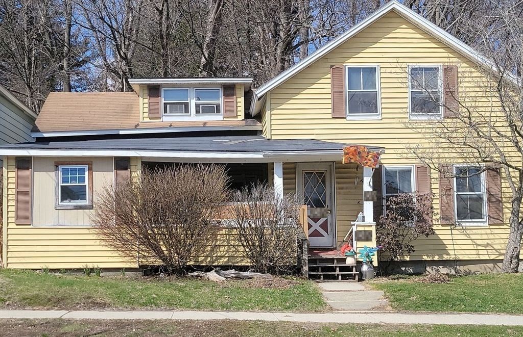 a front view of a house