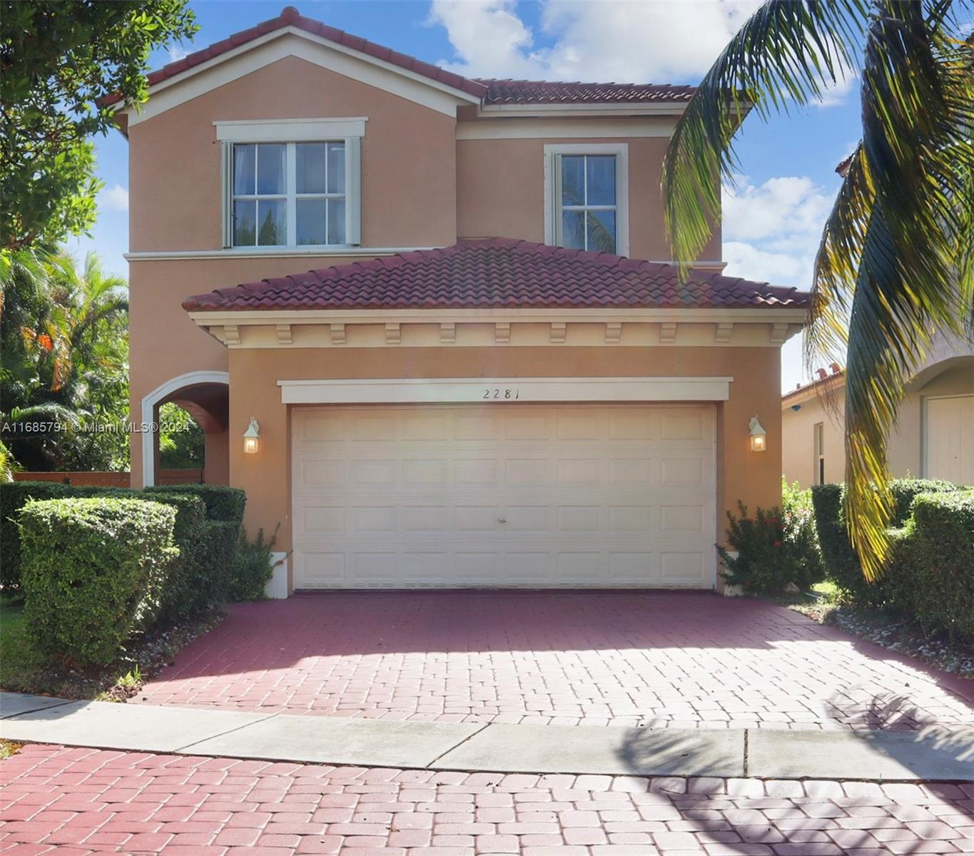 a front view of a house