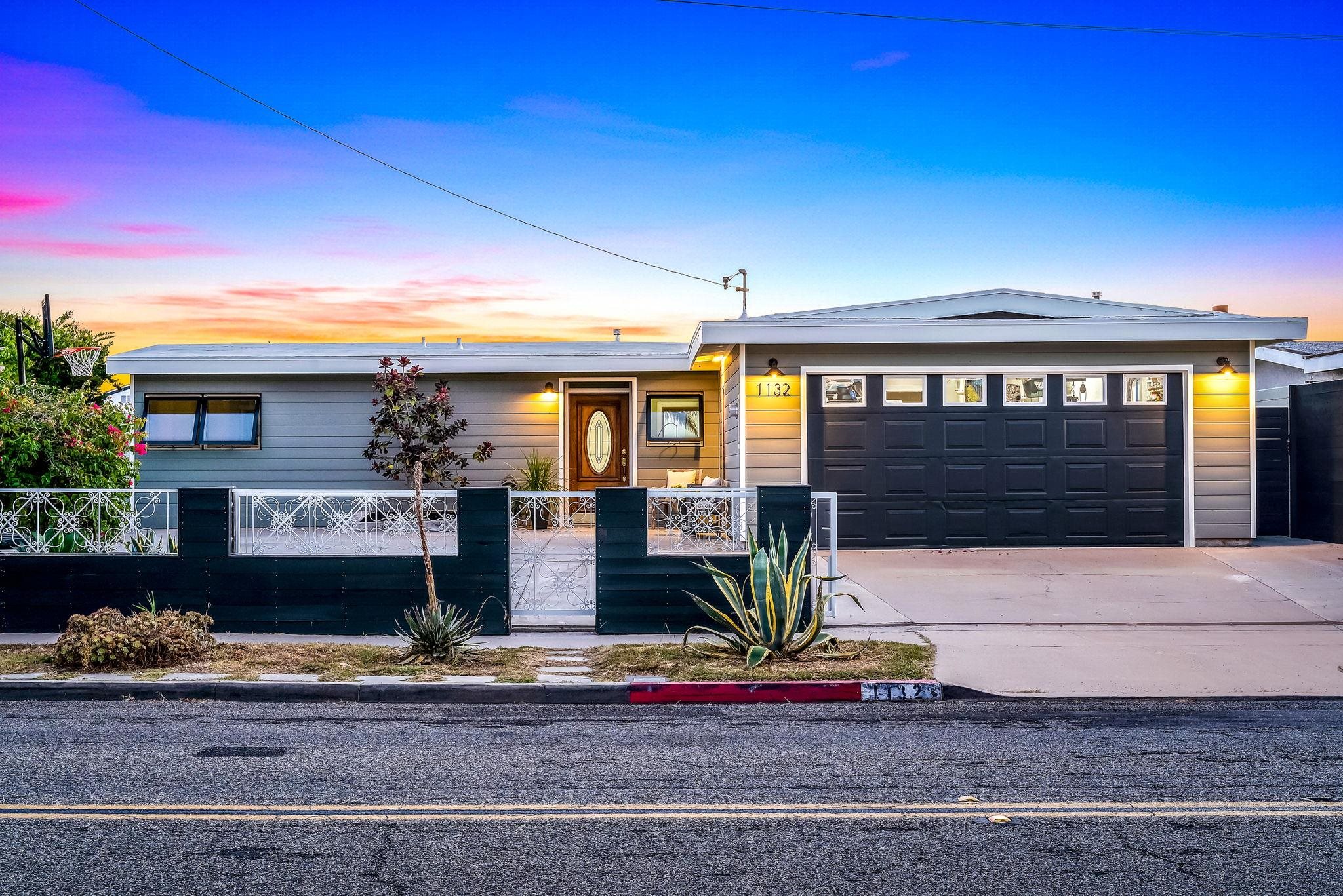 a front view of a house