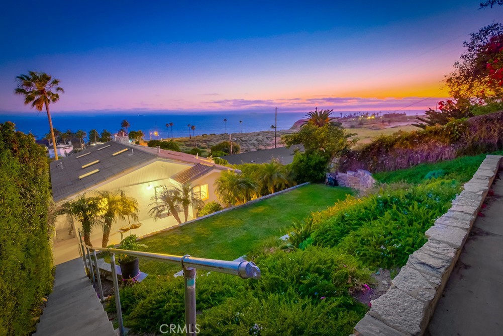 a view of a city with sunset view