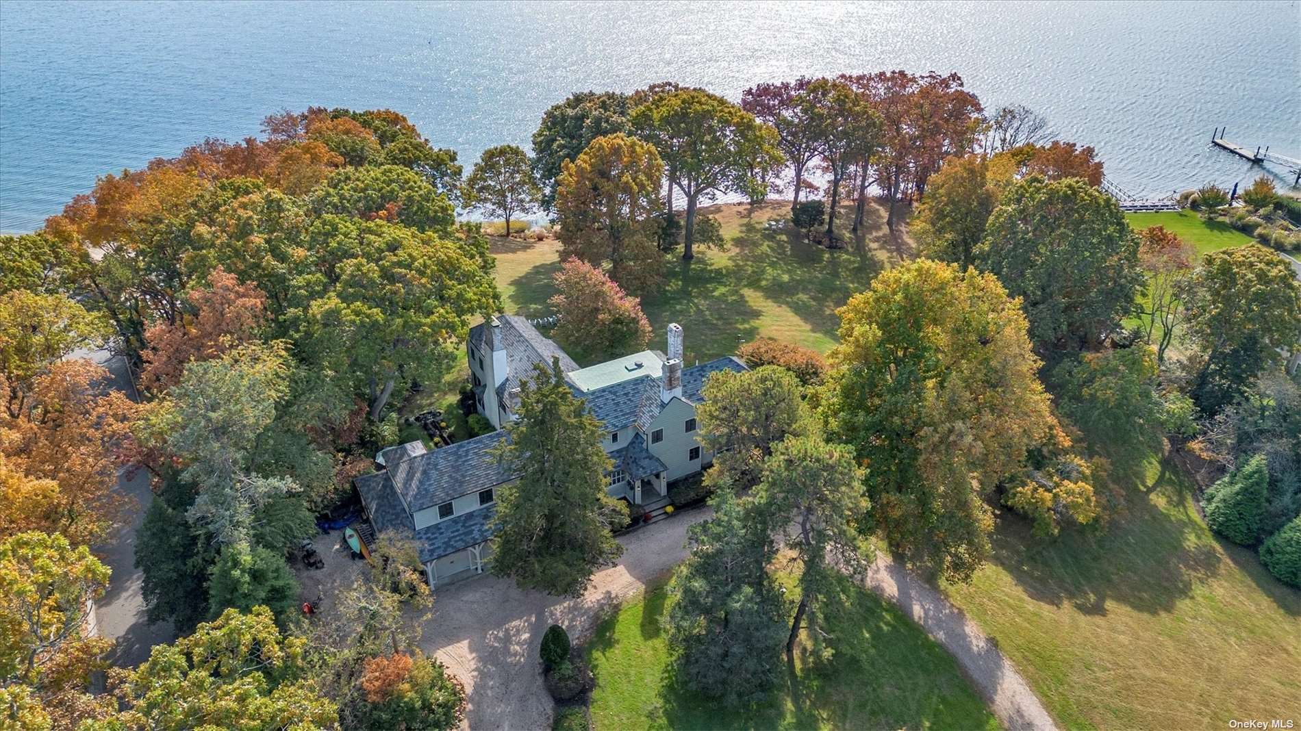 an aerial view of multiple house