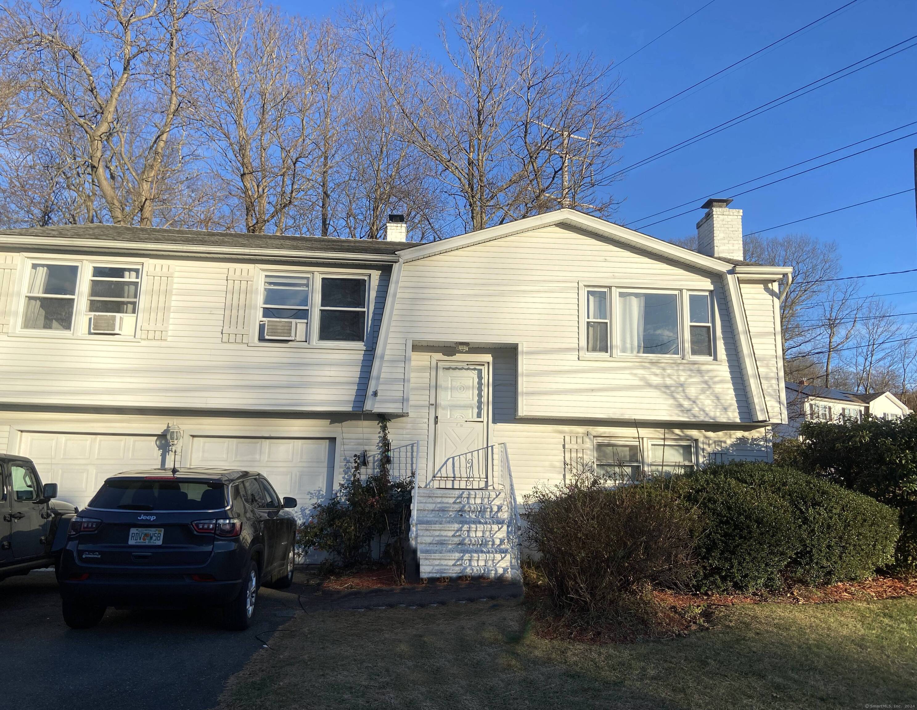 a front view of a house