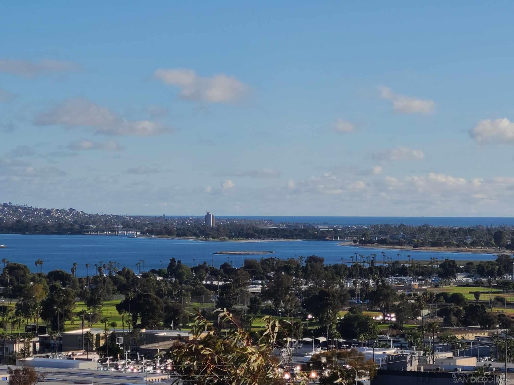 a view of city and ocean