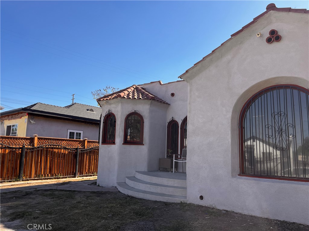 a view of a house with a patio