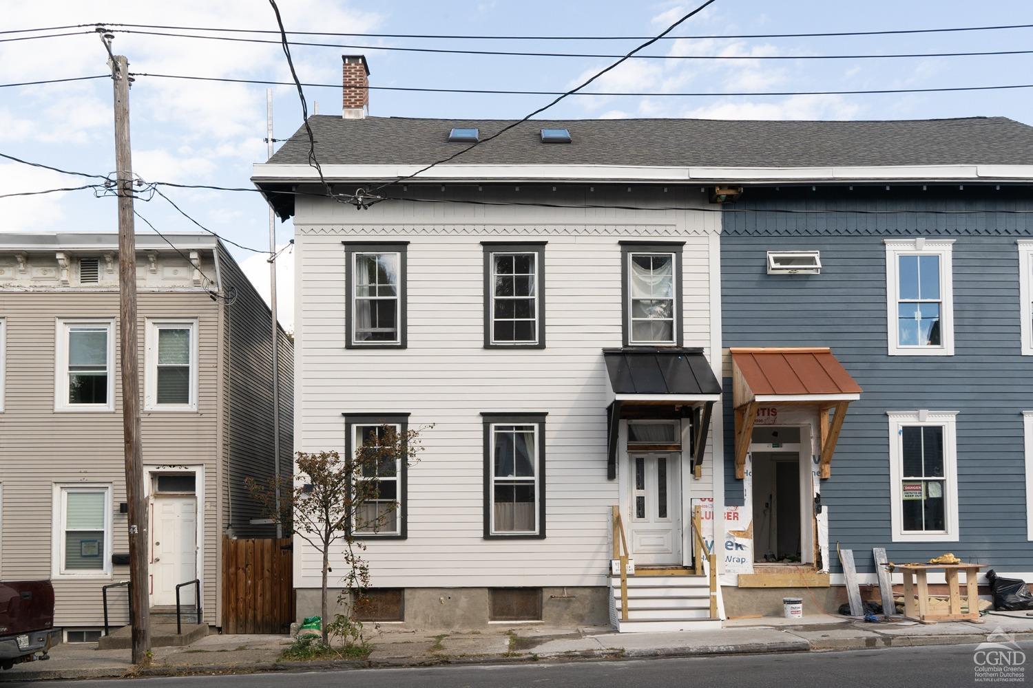 a front view of a house