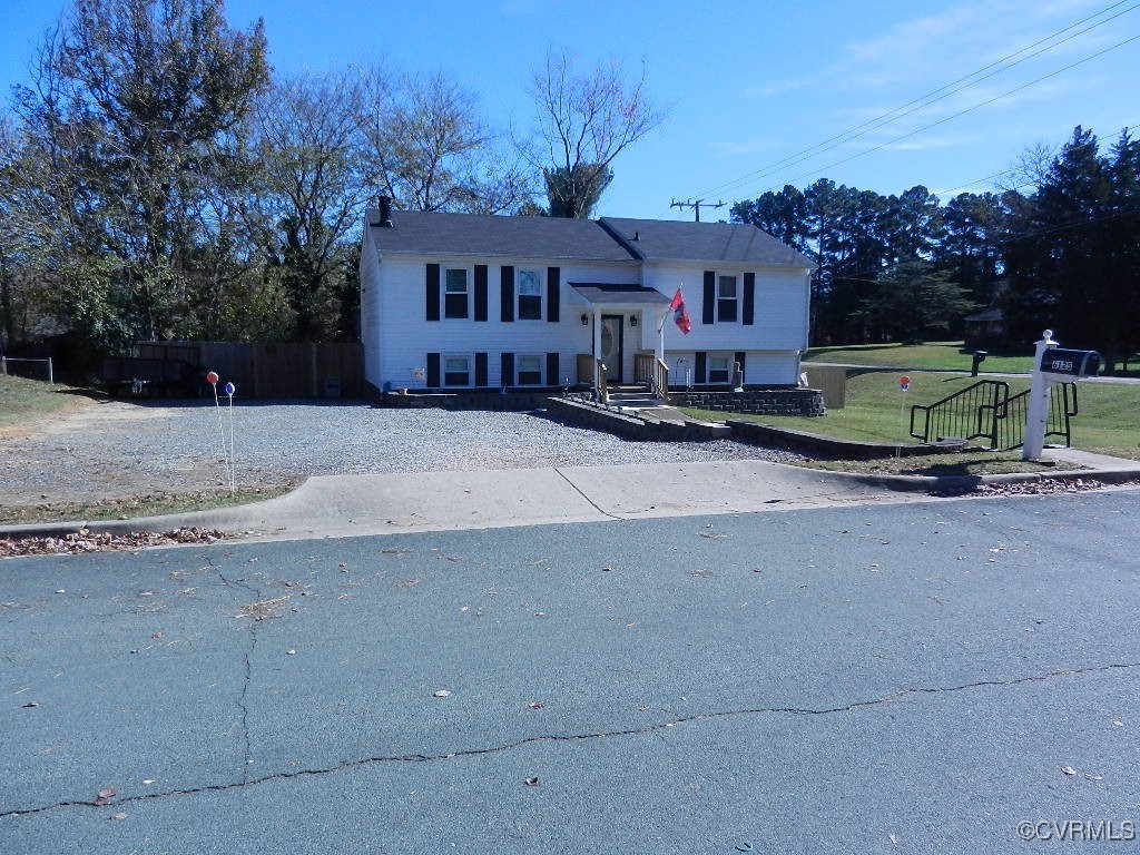 front view of a house with a street