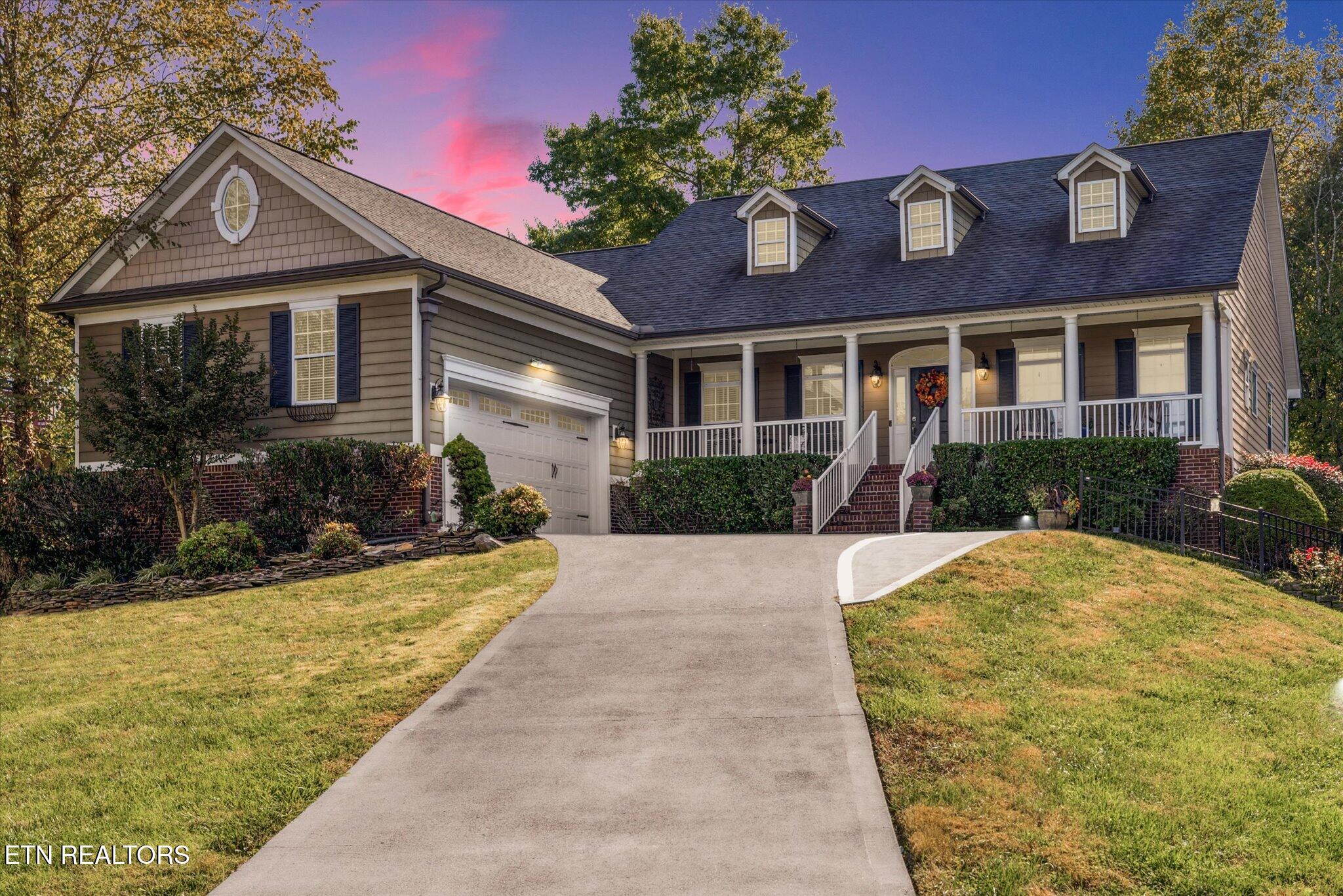 Sprawling front porch