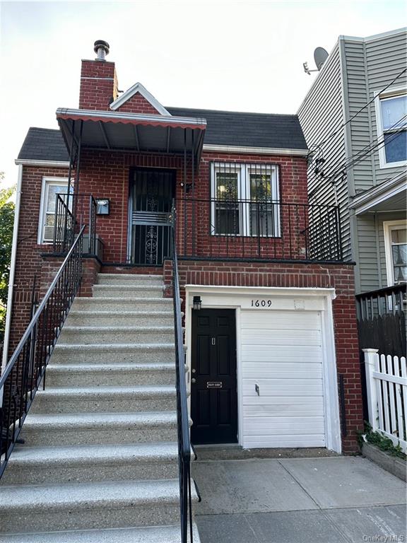 a front view of a house