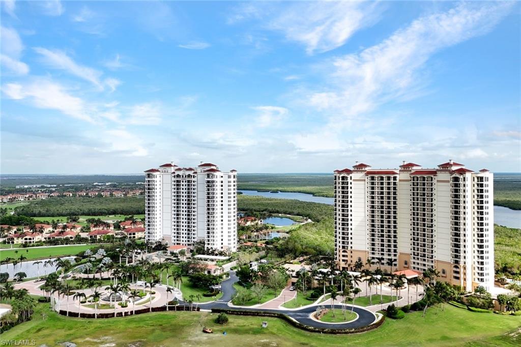 a view of a city with tall buildings