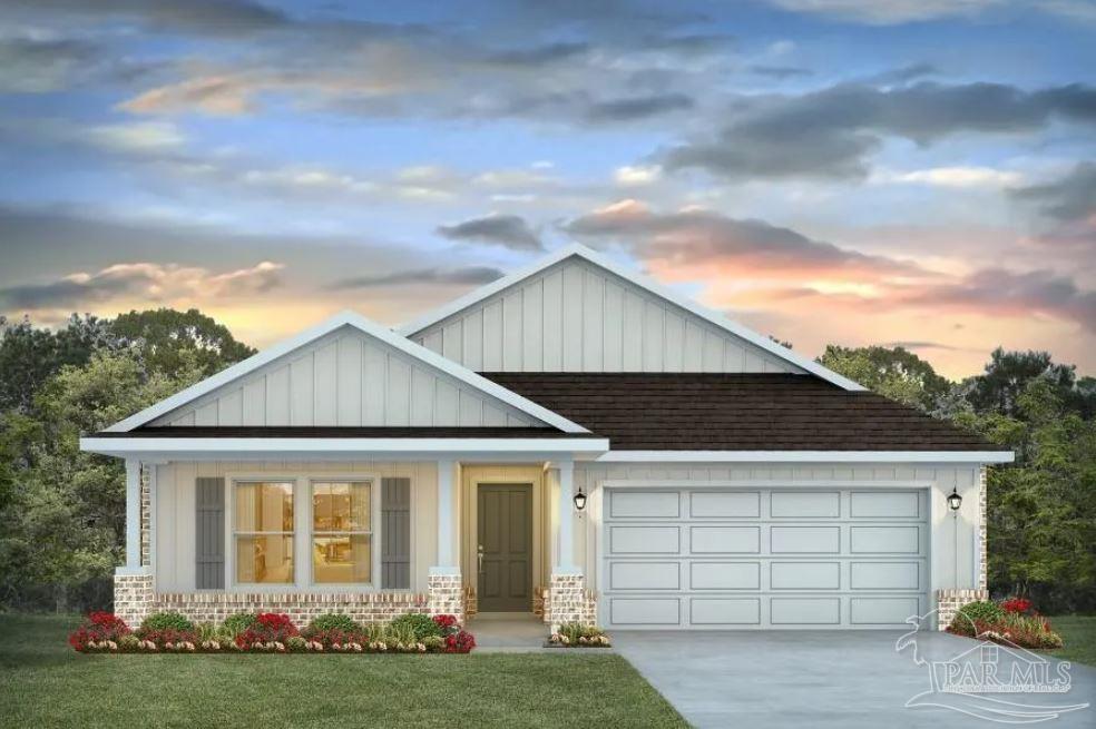 front view of a house and a yard