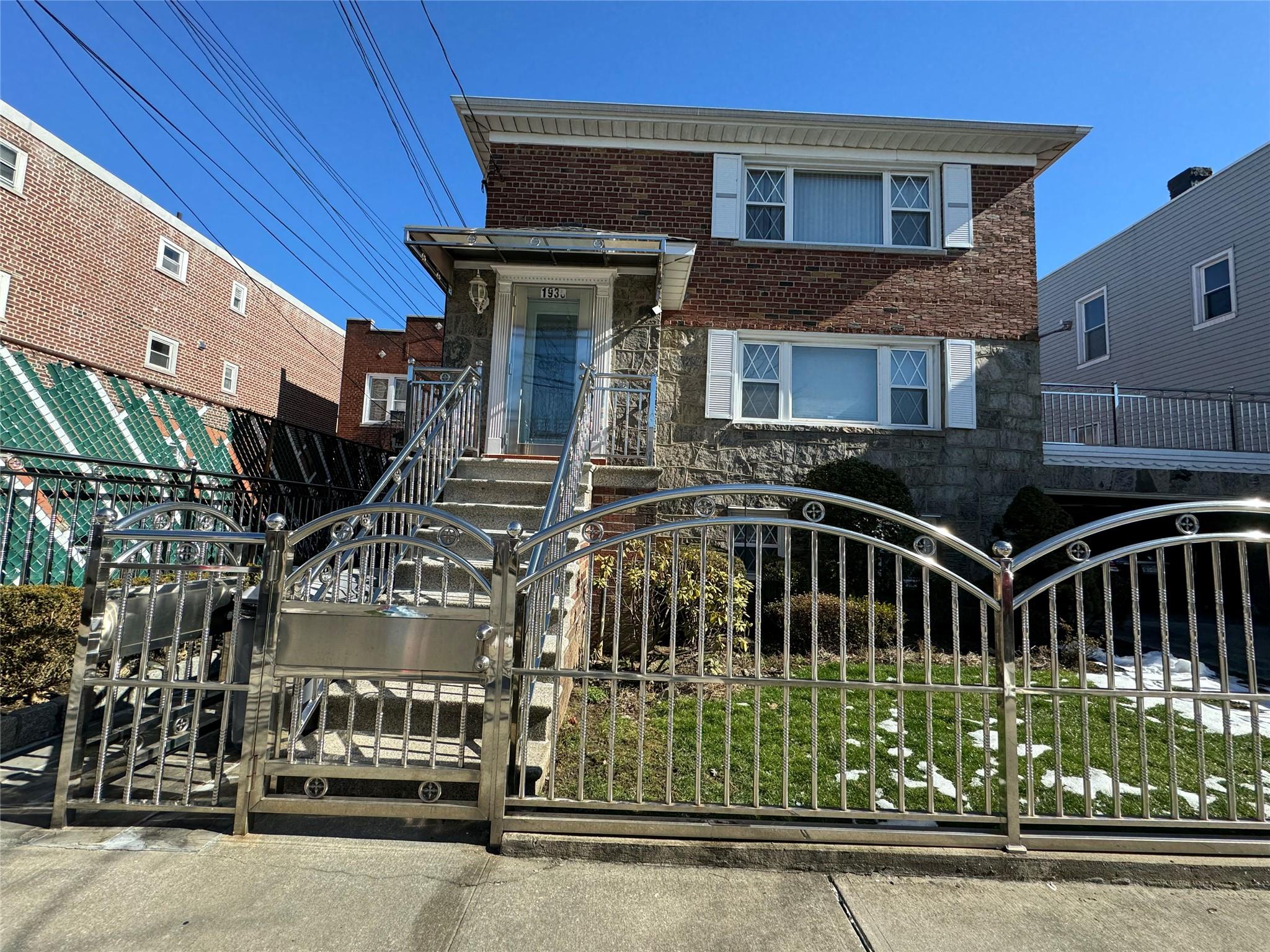 a front view of a house with balcony