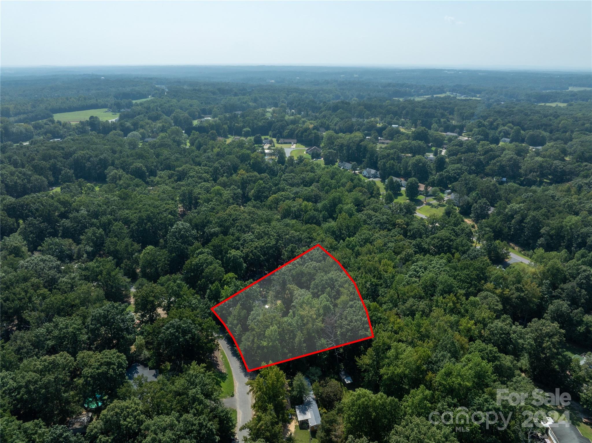 an aerial view of a house with a yard and lake view