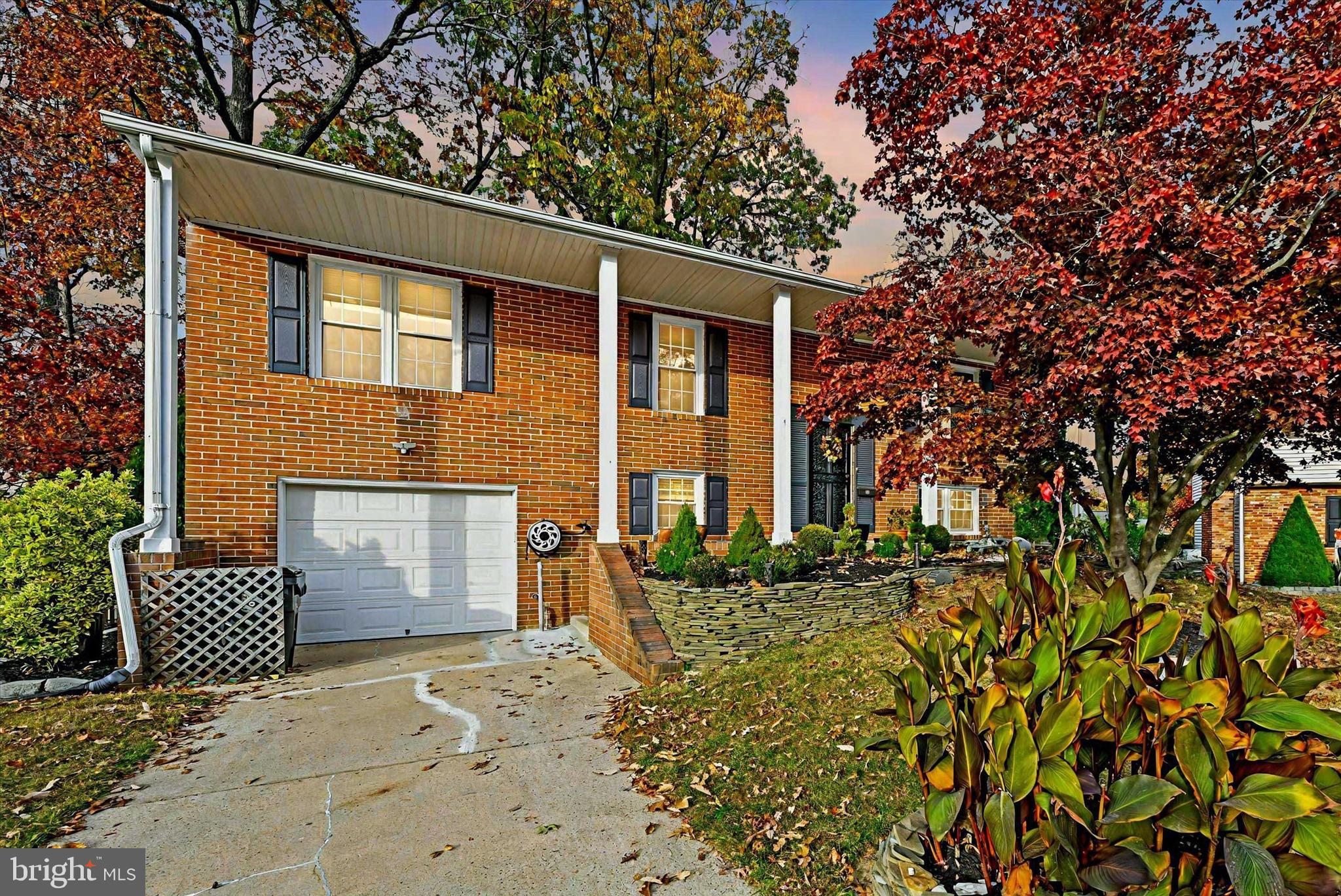 front view of a house with a tree