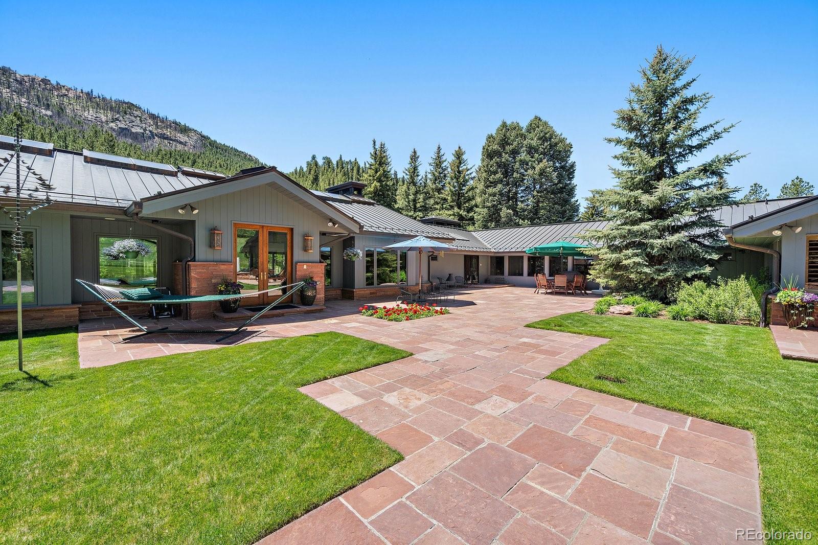 a view of a house with a patio