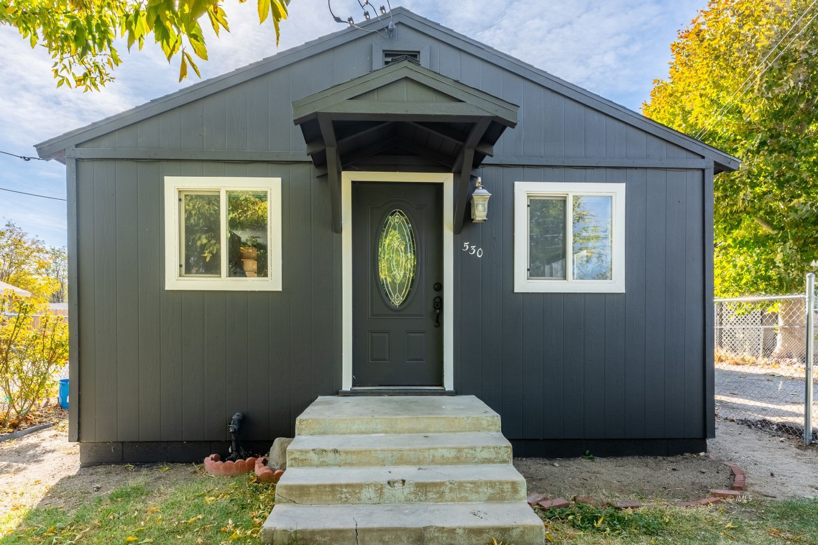 a front view of a house