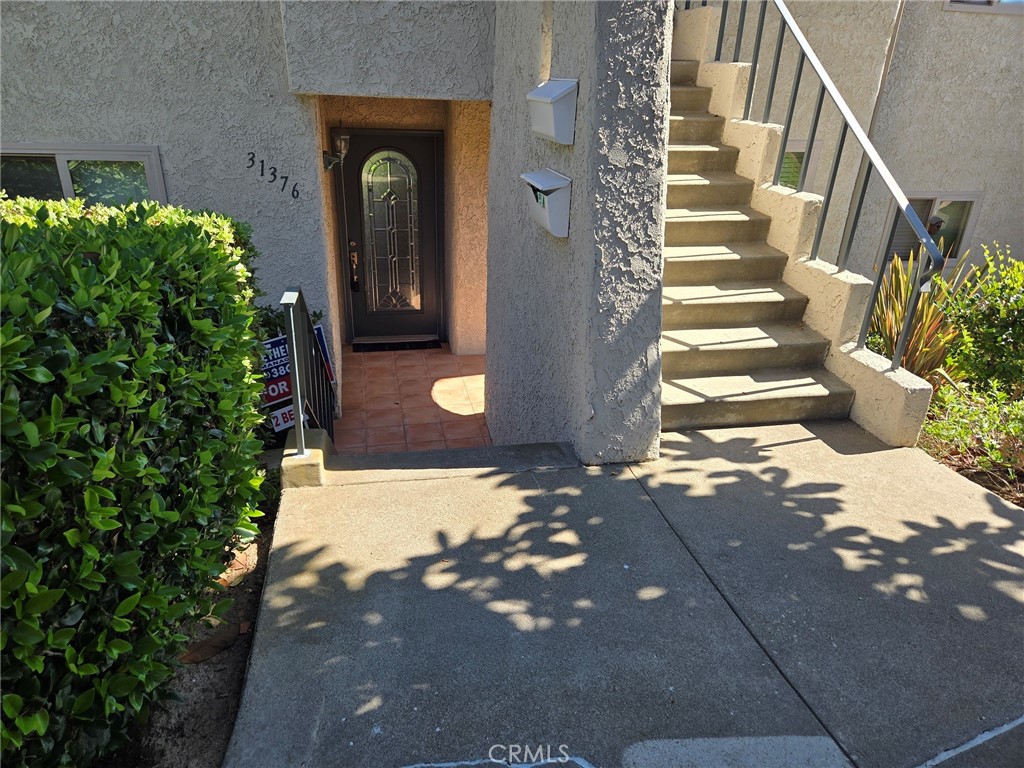 a view of a entryway door of the house