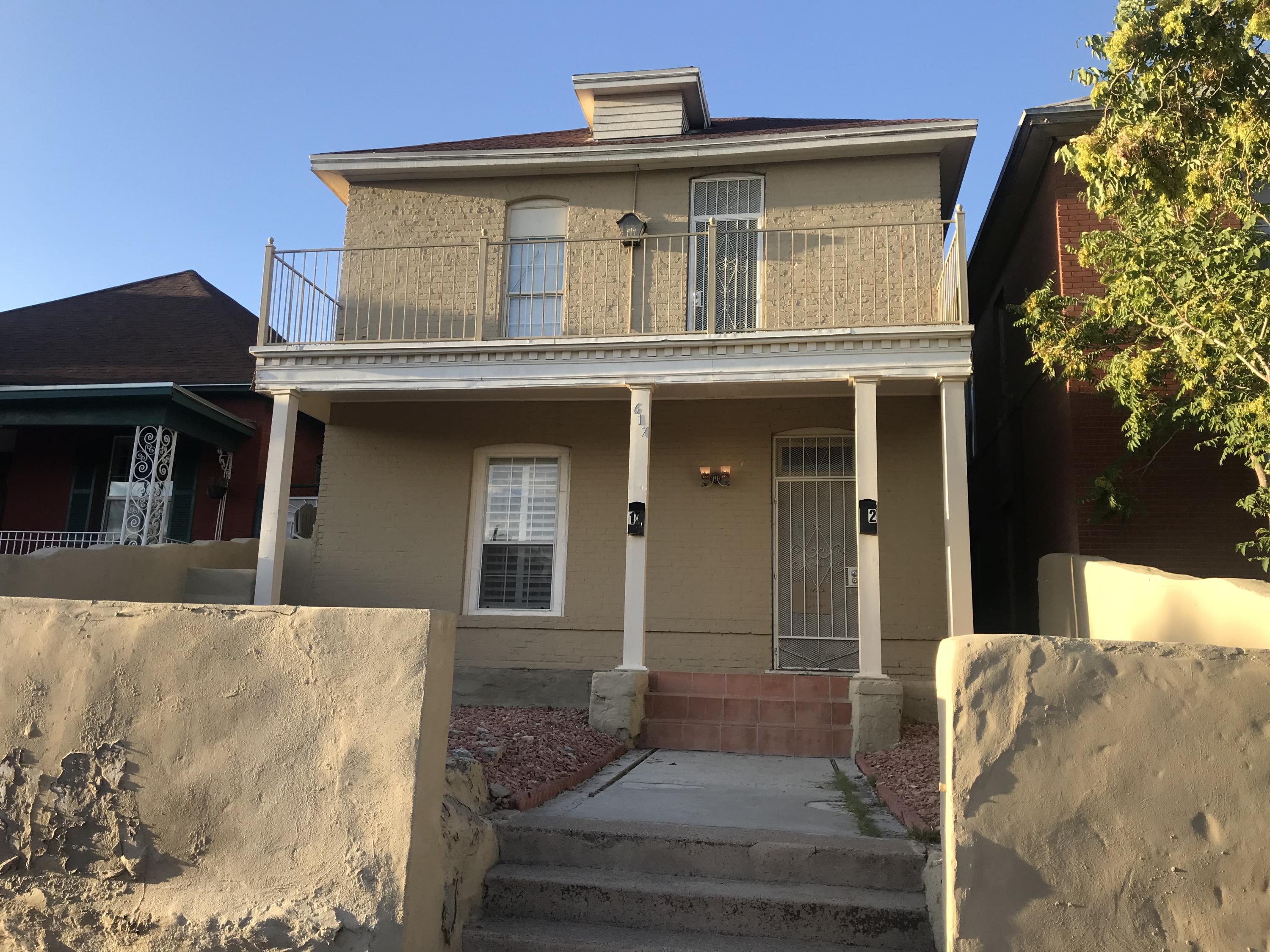 a front view of a house