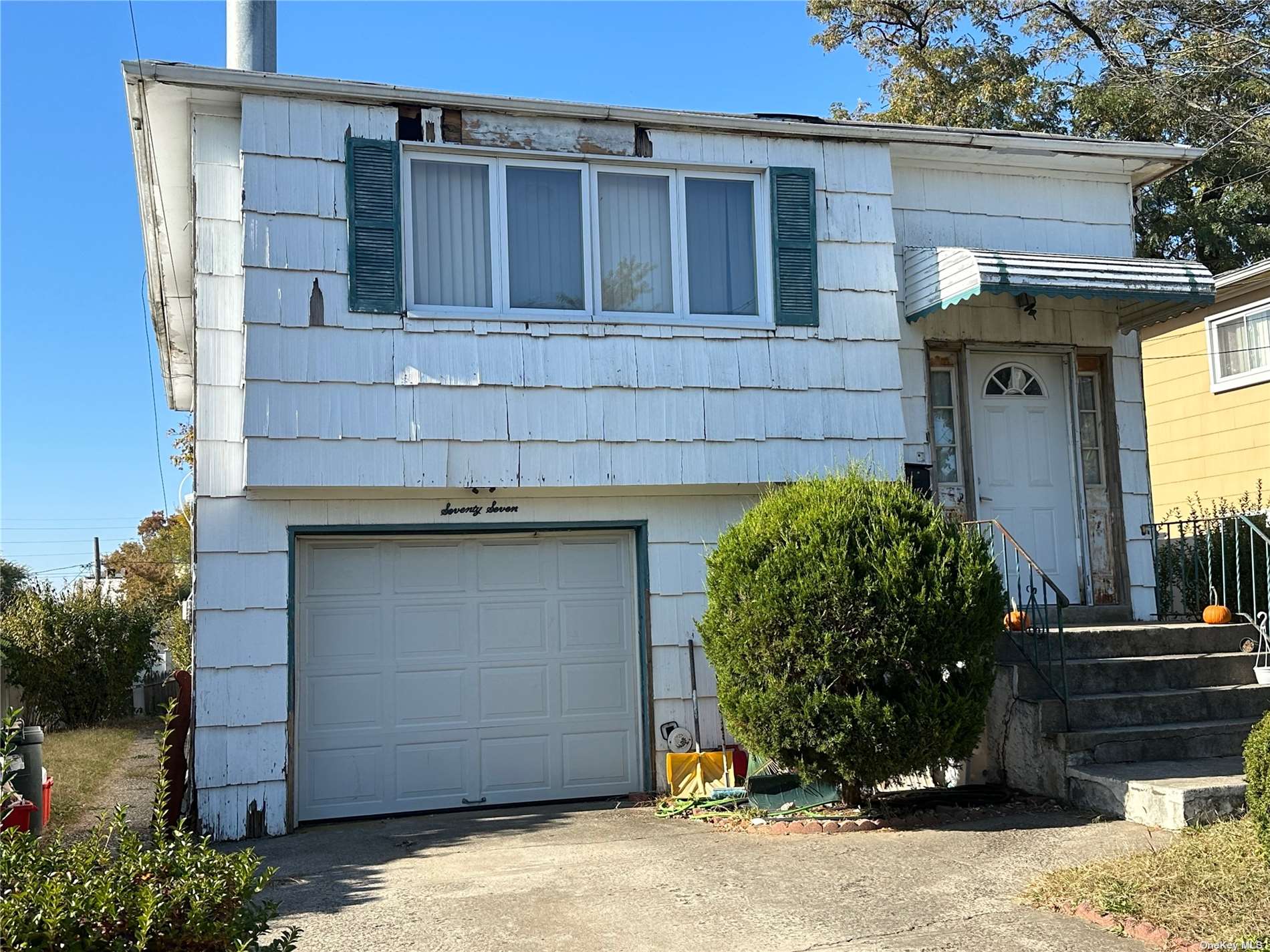 a front view of a house