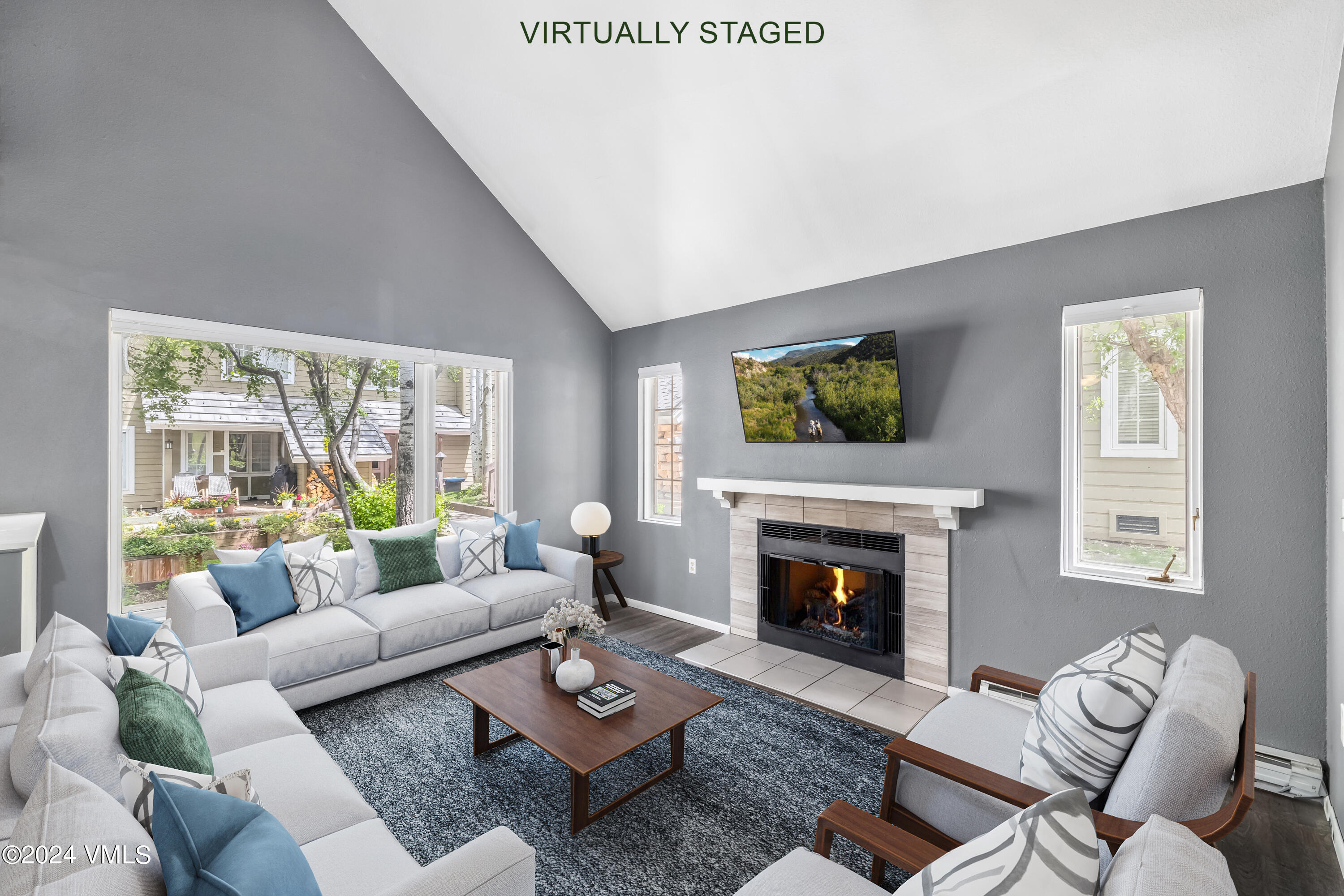 Virtually Staged Living Room