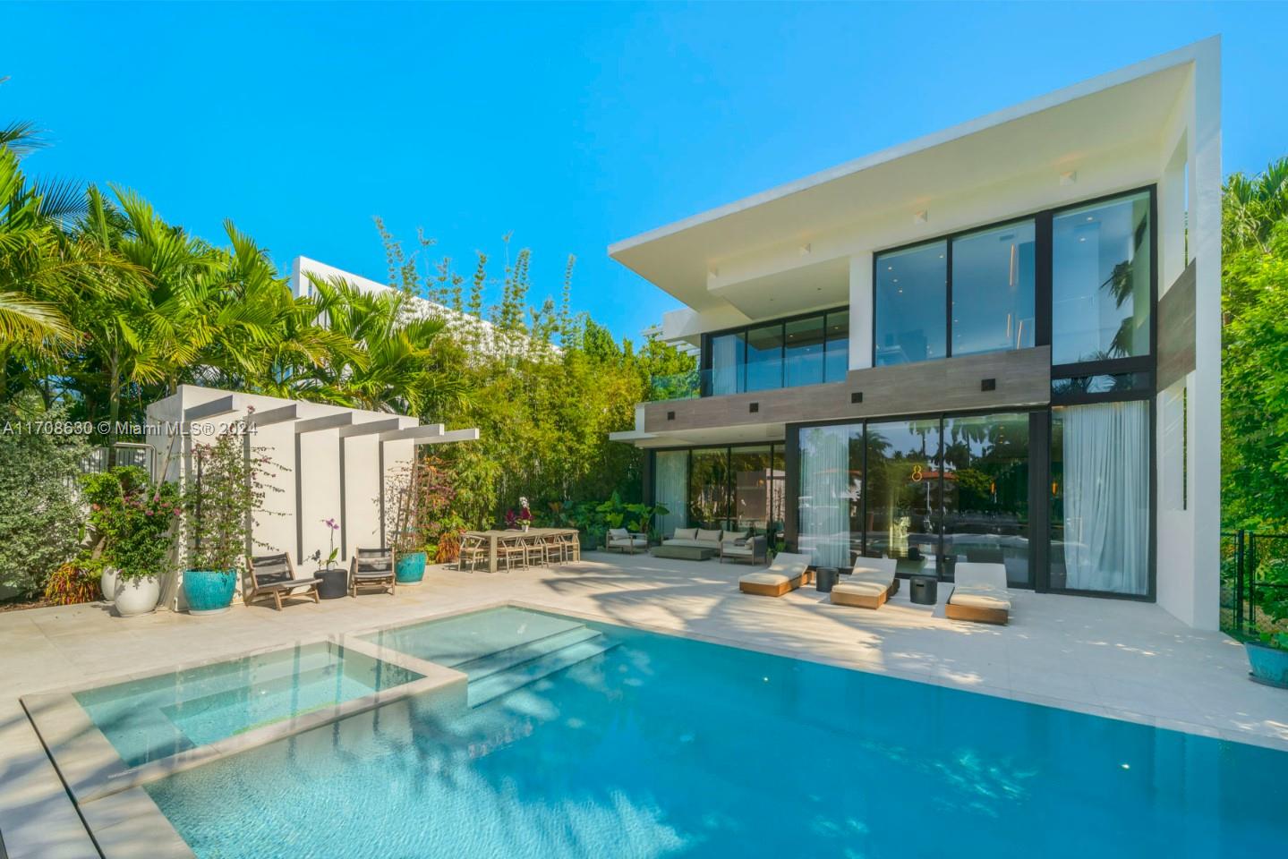 a outdoor space with lots of palm trees