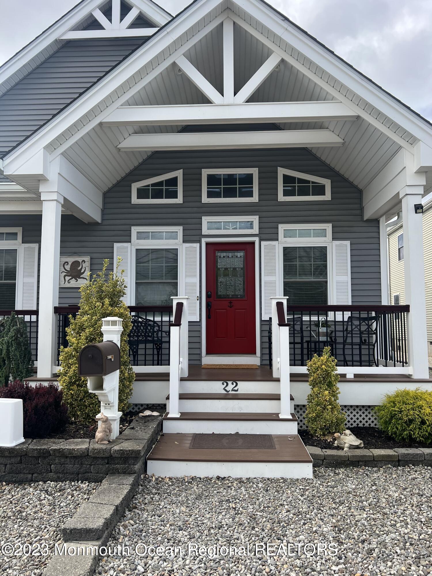 a front view of a house