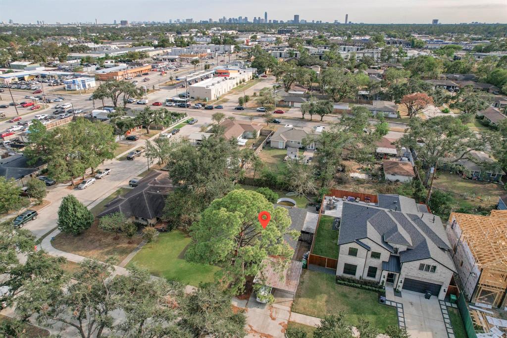 an aerial view of multiple house