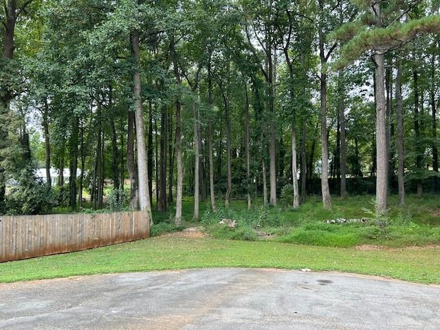 a small garden in the middle of a park