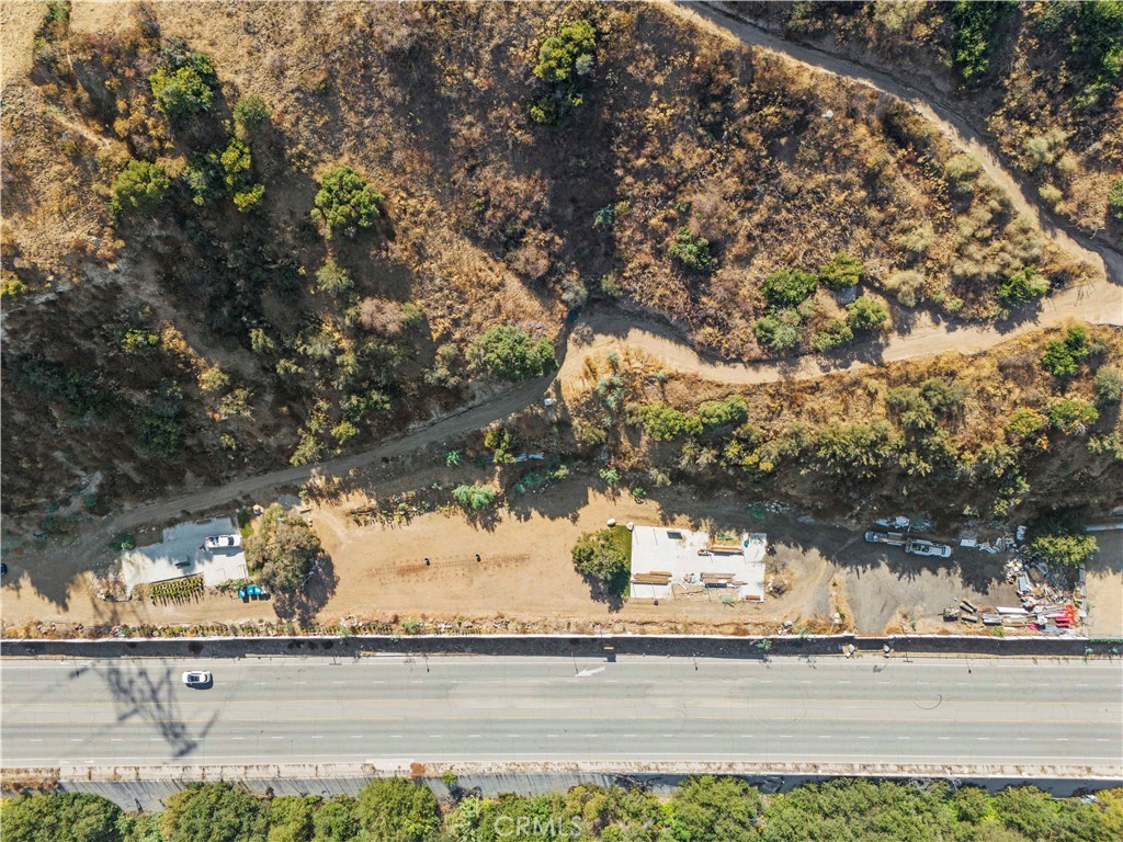 a view of a yard from a window