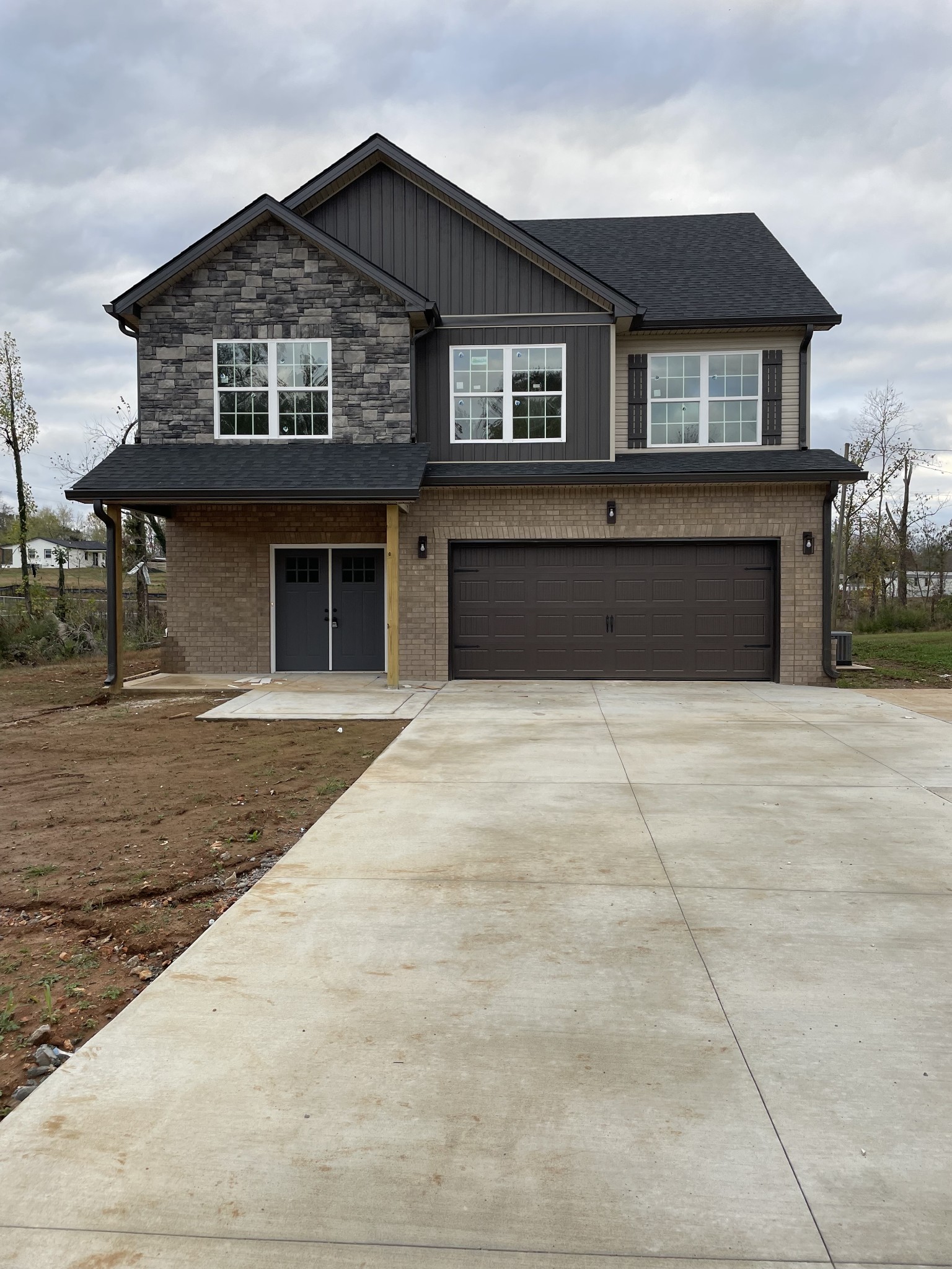 a front view of a house