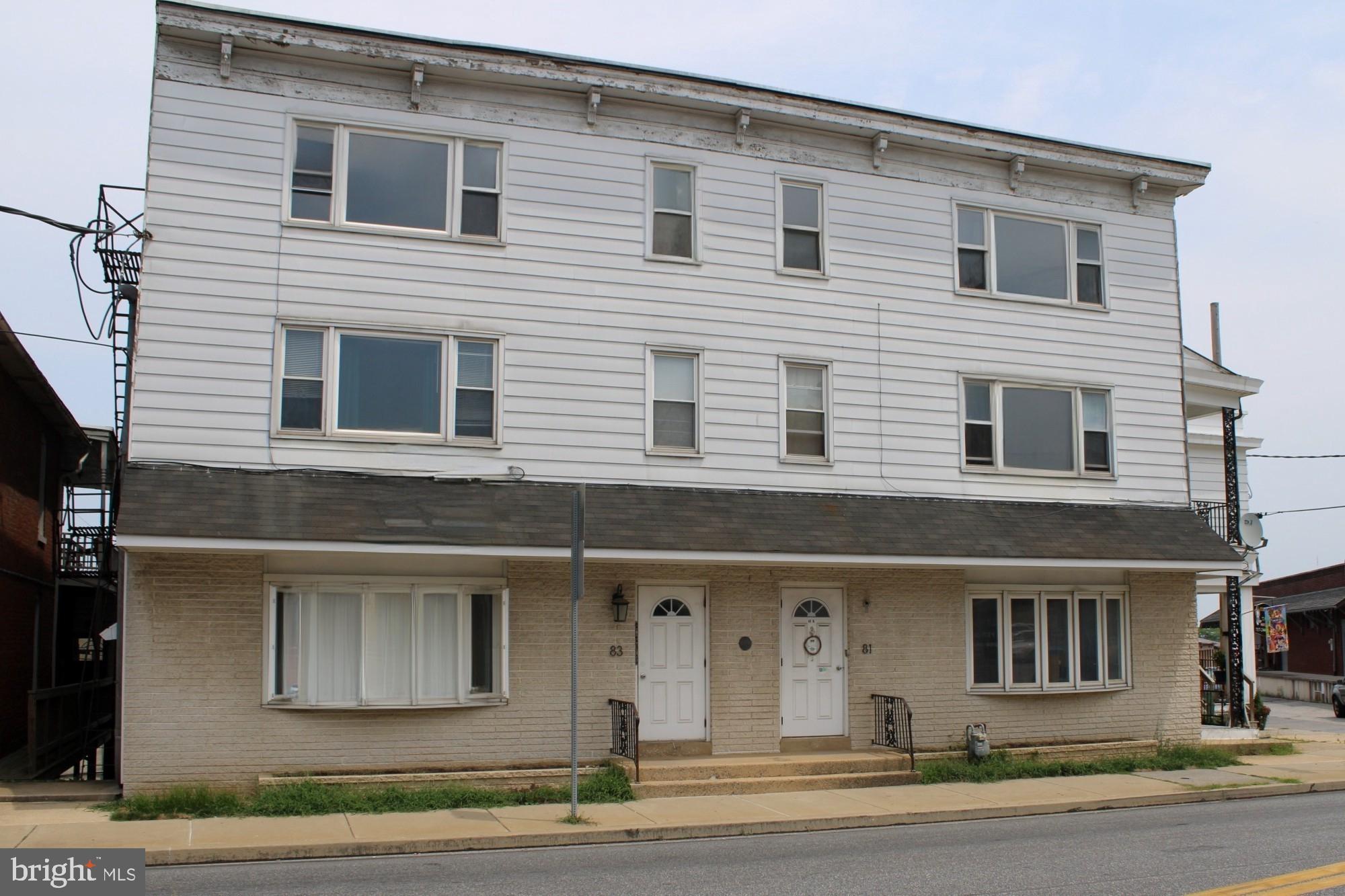 a front view of a house