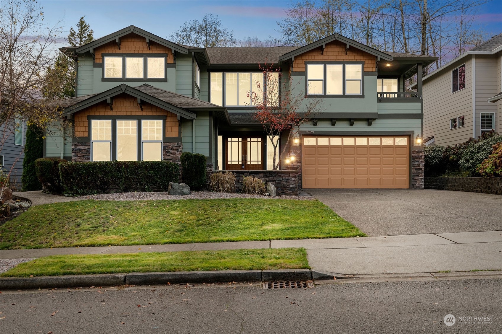 a front view of a house