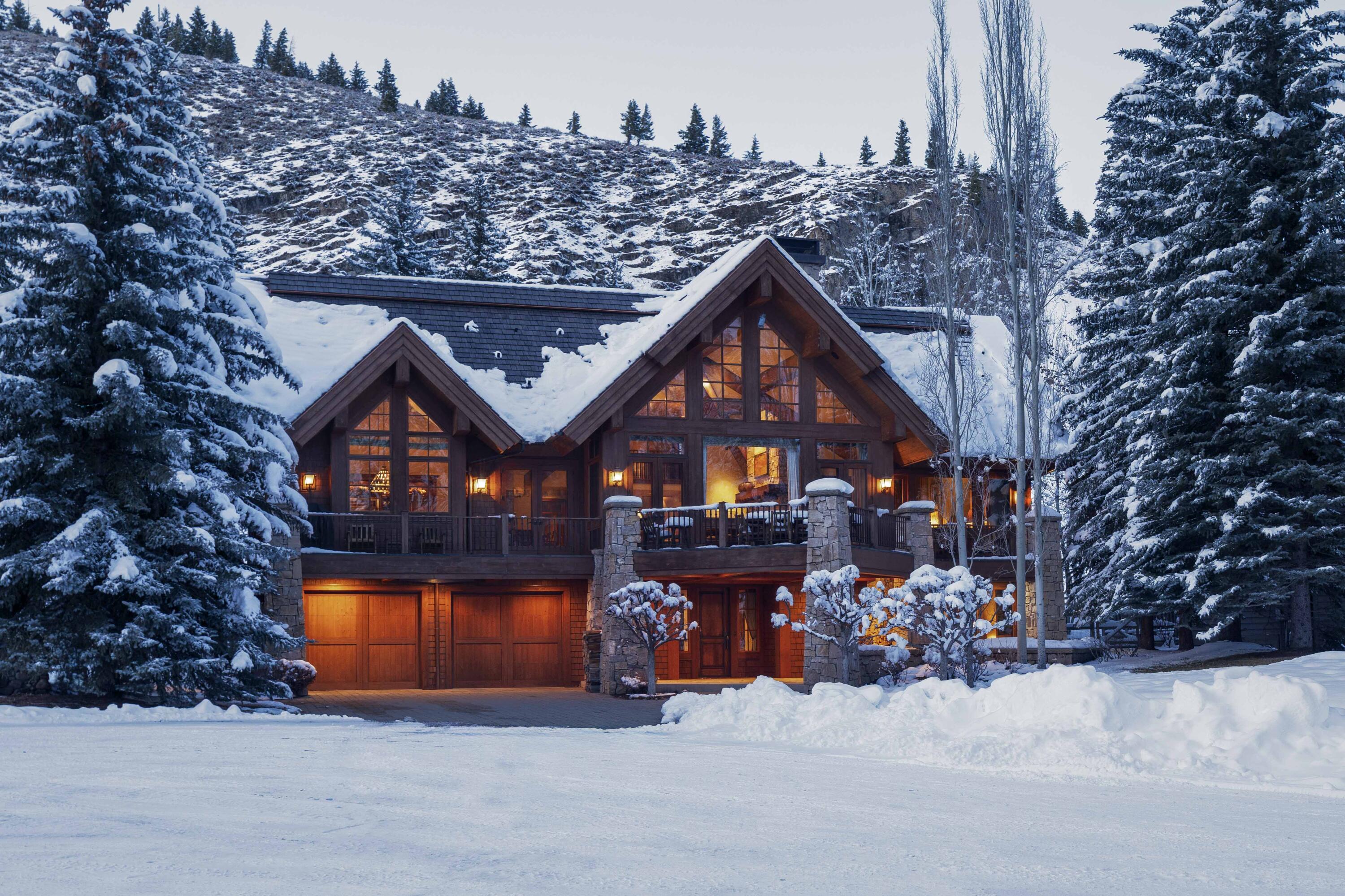 Inviting ski lodge