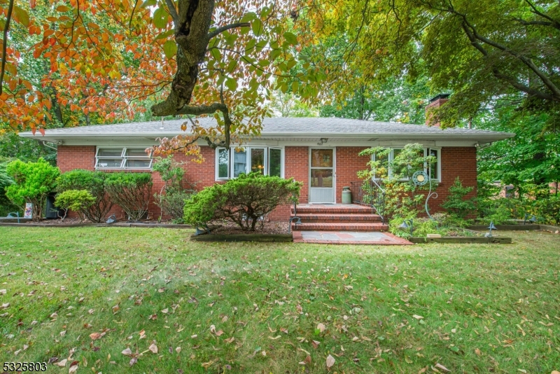 a house view with a garden space