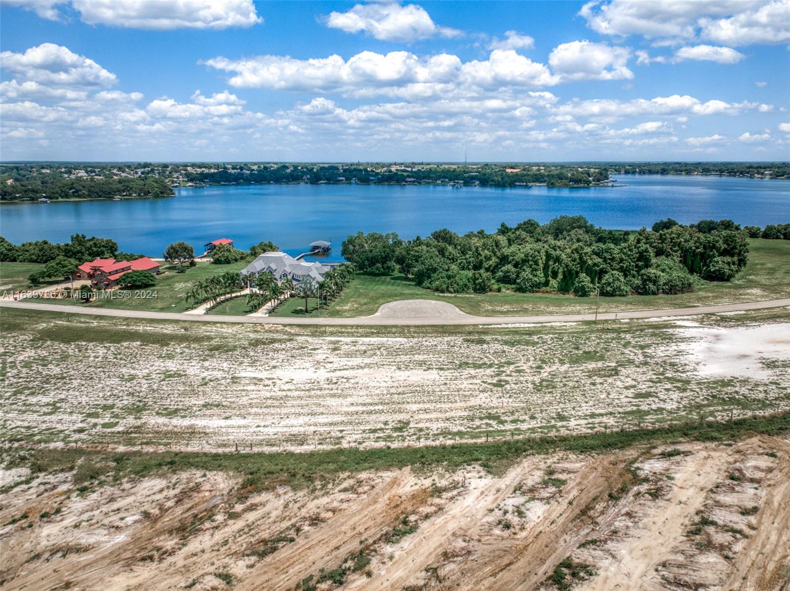 a view of a lake with a lake