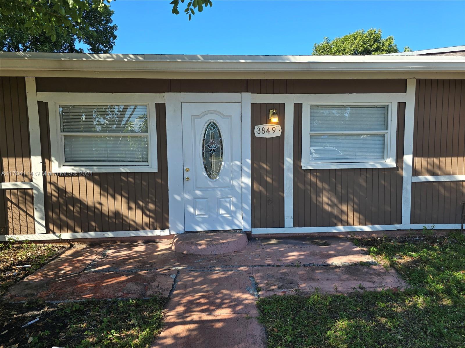 a front view of a house