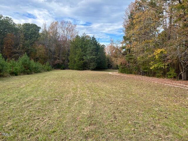 a view of empty field with trees