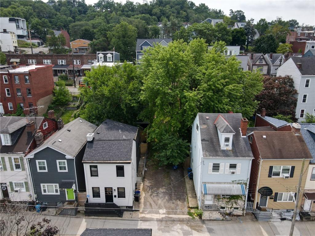 an aerial view of multiple houses