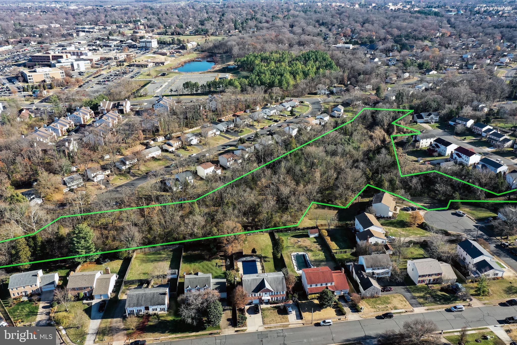 an aerial view of multiple house