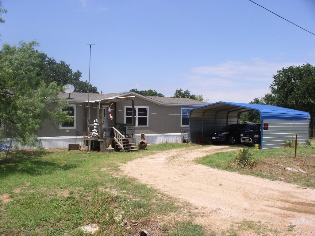 a view of a house with a patio