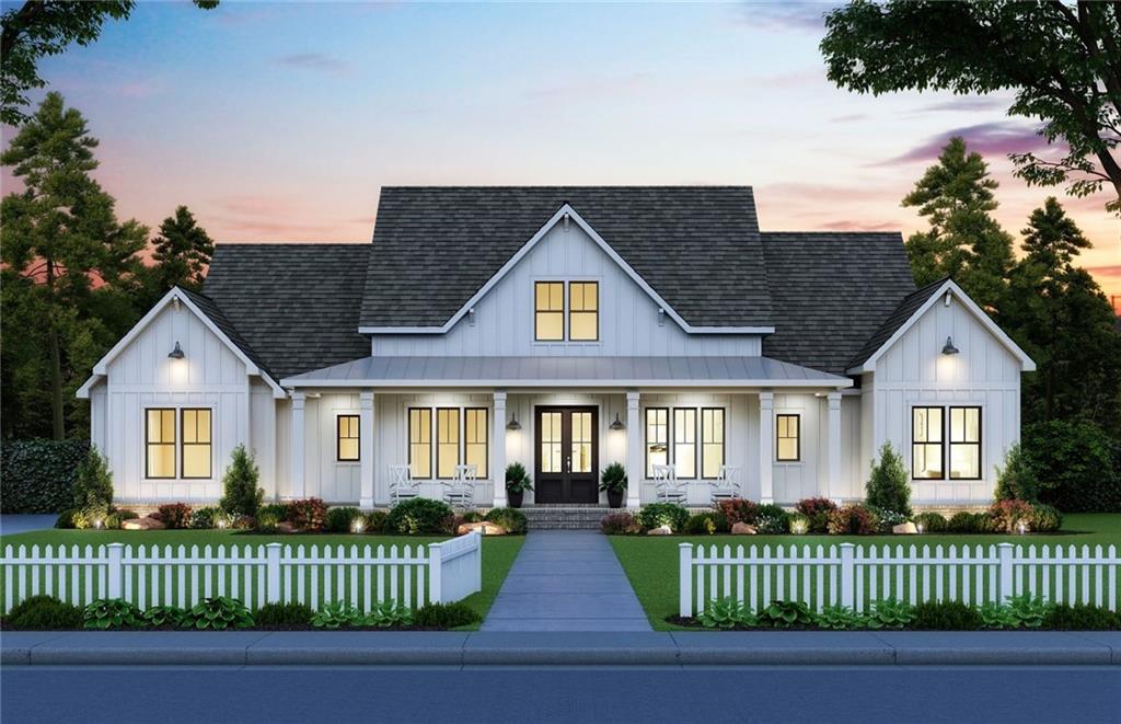 a front view of a house with a deck