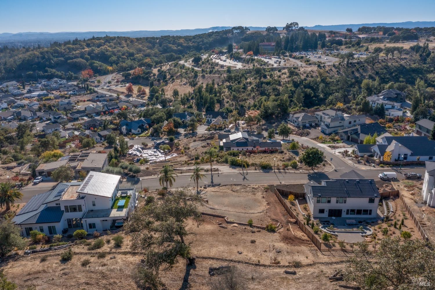 an aerial view of multiple house