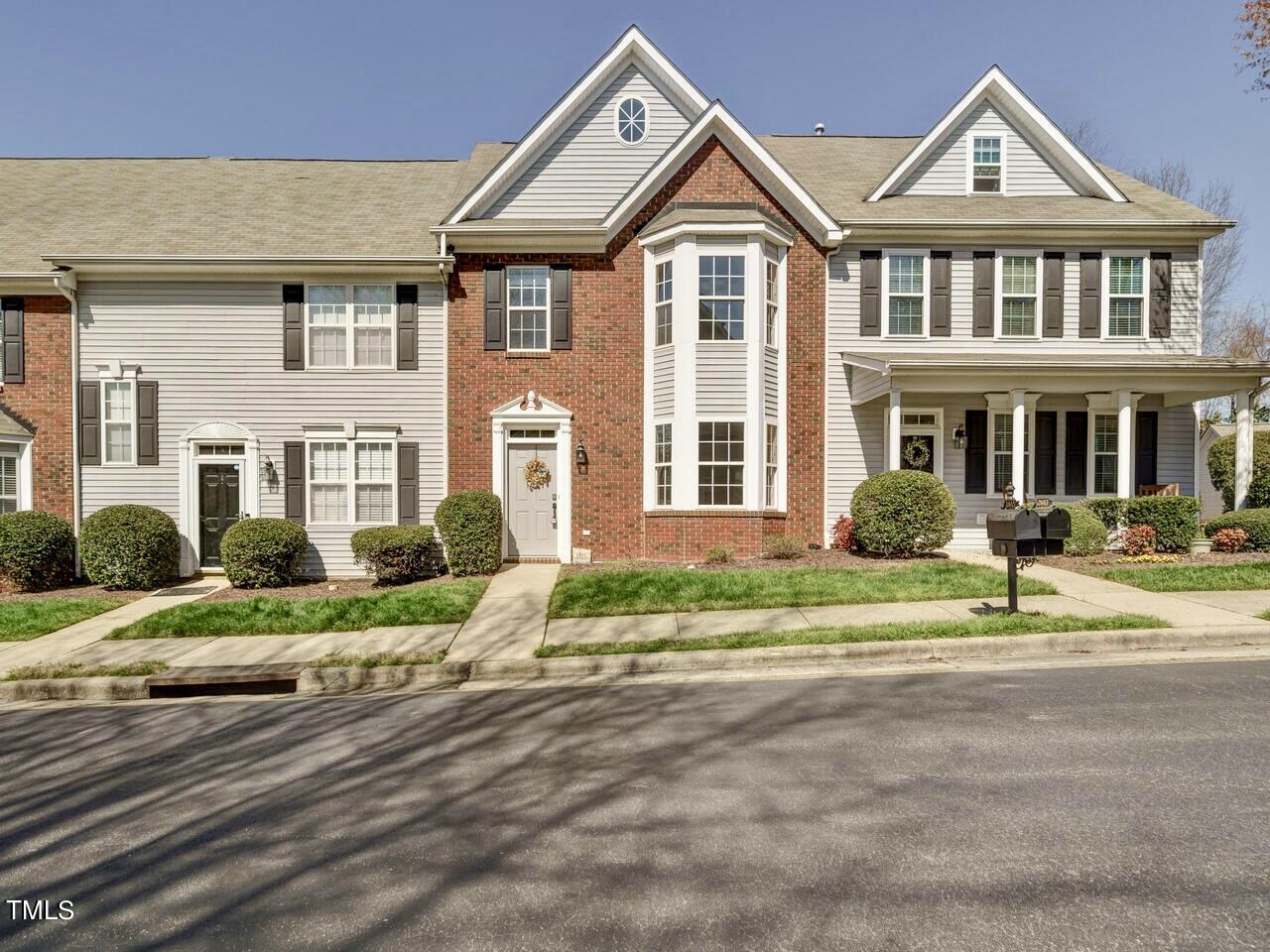 a front view of a residential houses