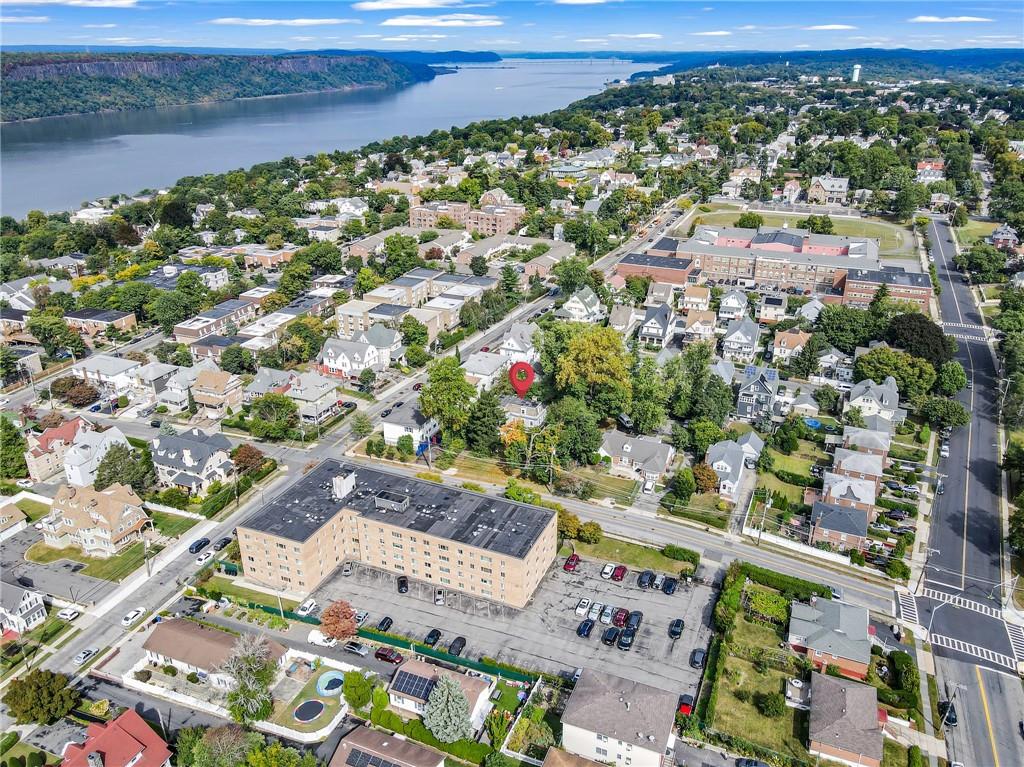 an aerial view of a city