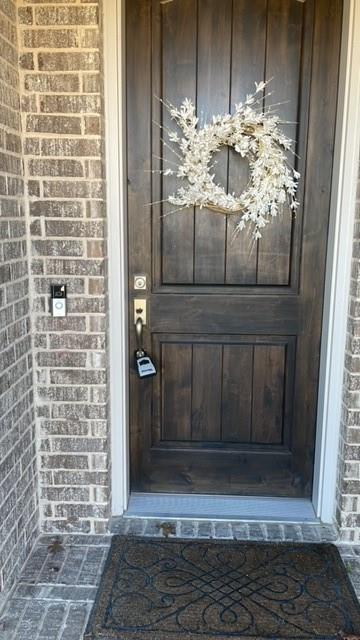 a view of a door of the house