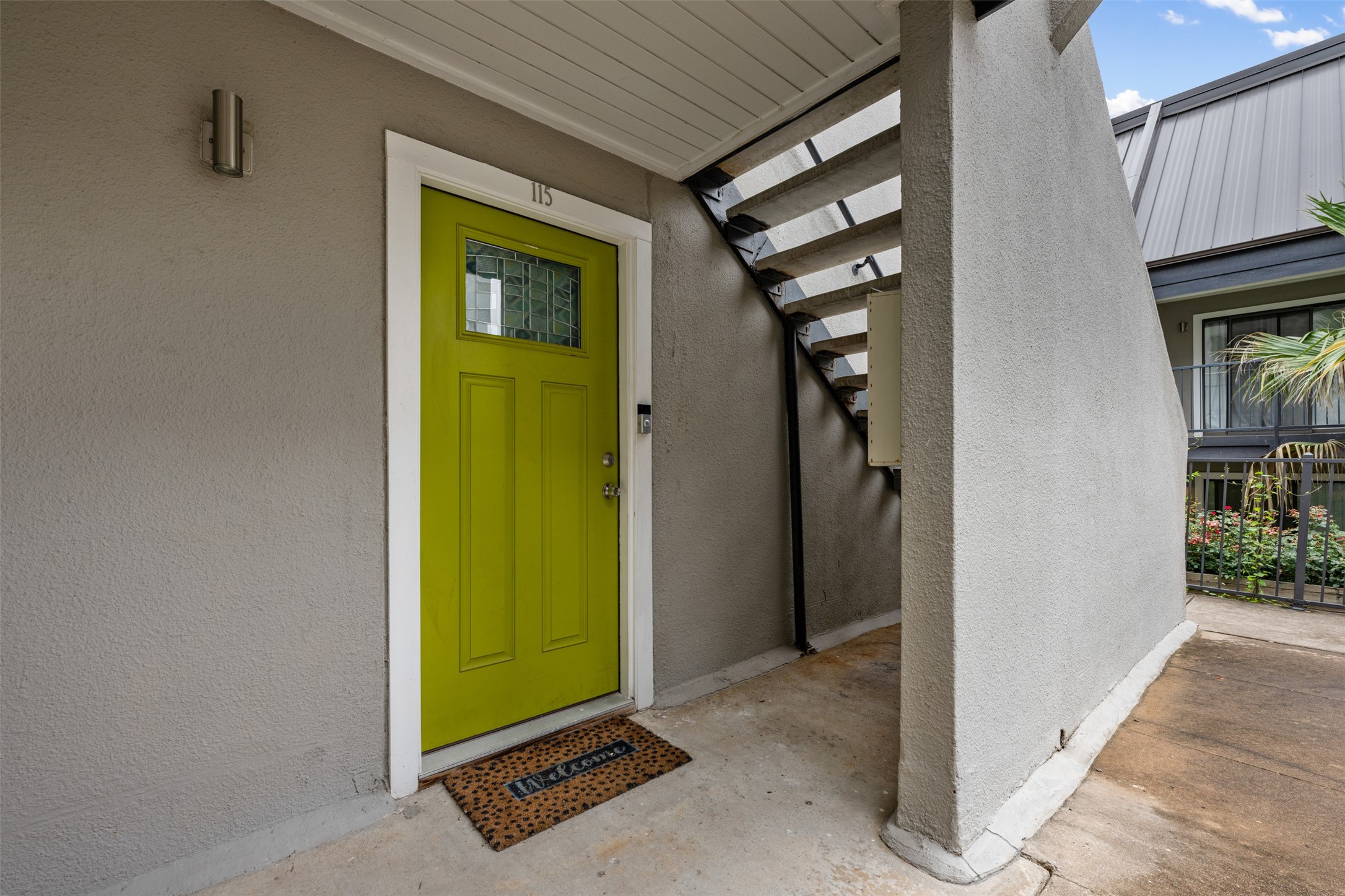 a view of an entryway door